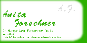 anita forschner business card